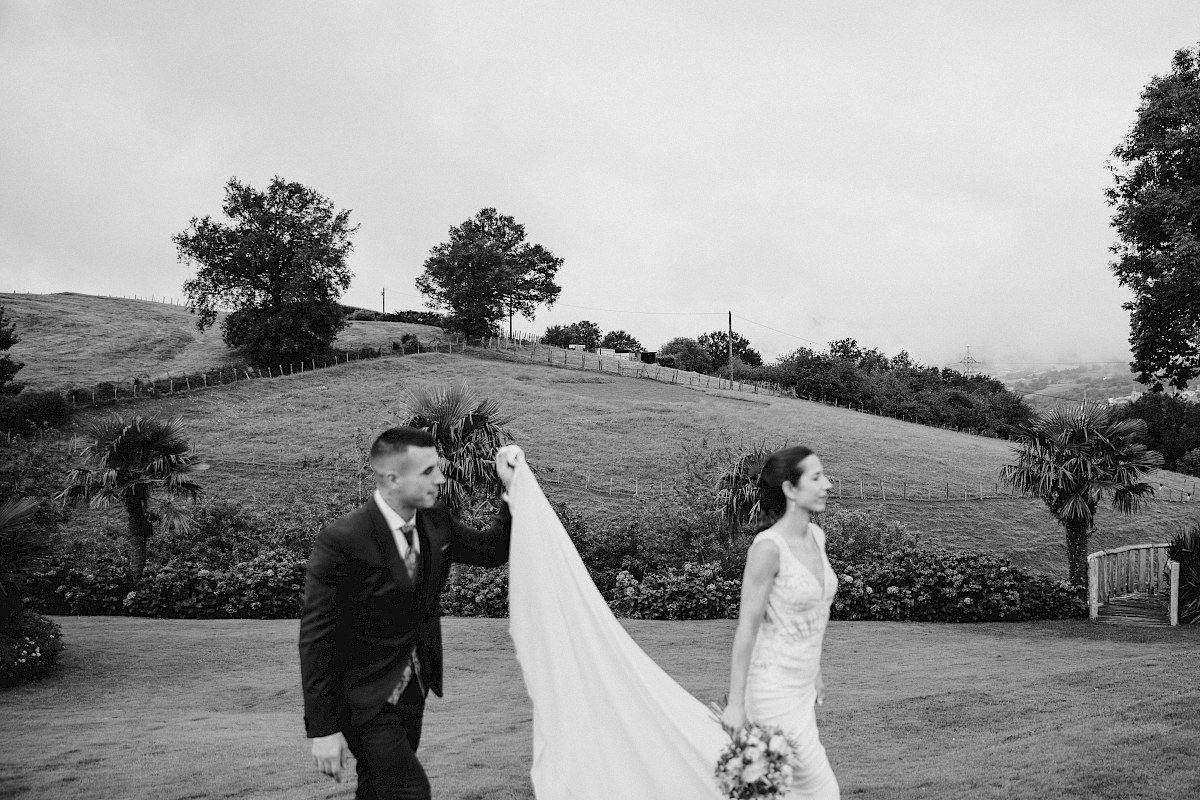Paseo de los novios en el first look